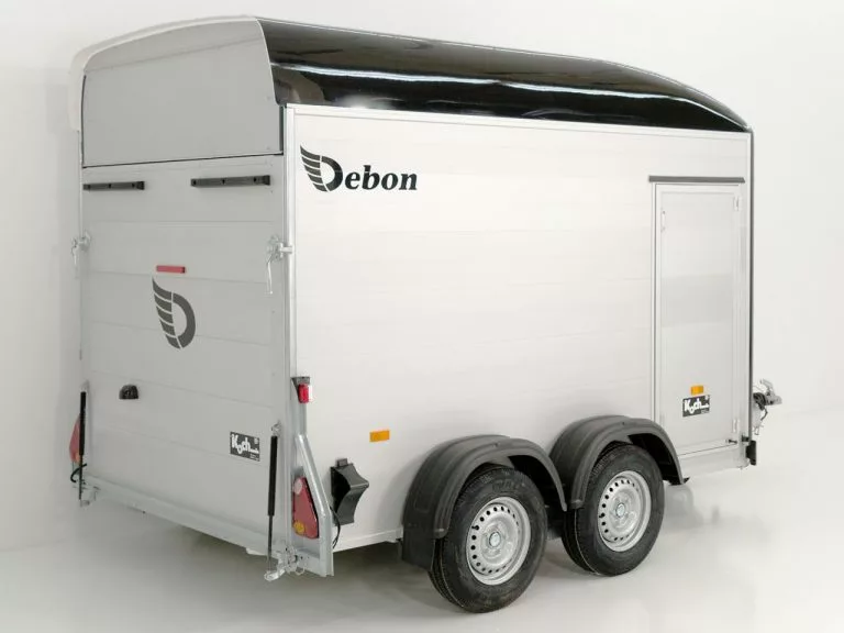 Debon Kofferanhänger Cargo H:200cm 2,0t|Alu|Polybug|Tür|schwarz – Bild 3