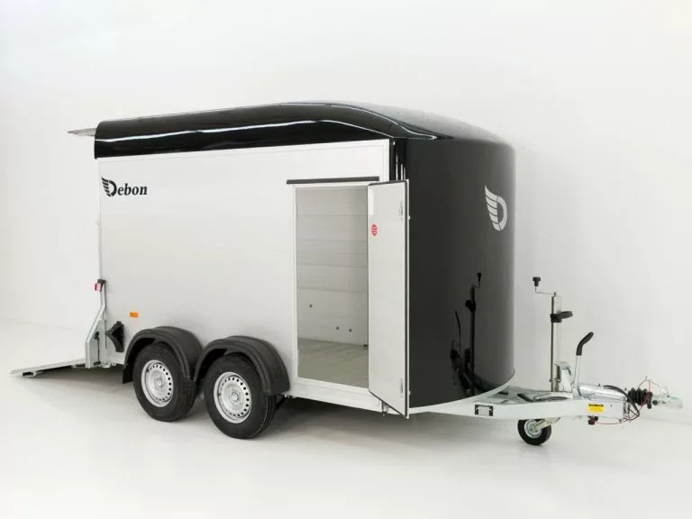 Debon Kofferanhänger Cargo H:200cm 2,0t|Alu|Polybug|Tür|schwarz – Bild 6