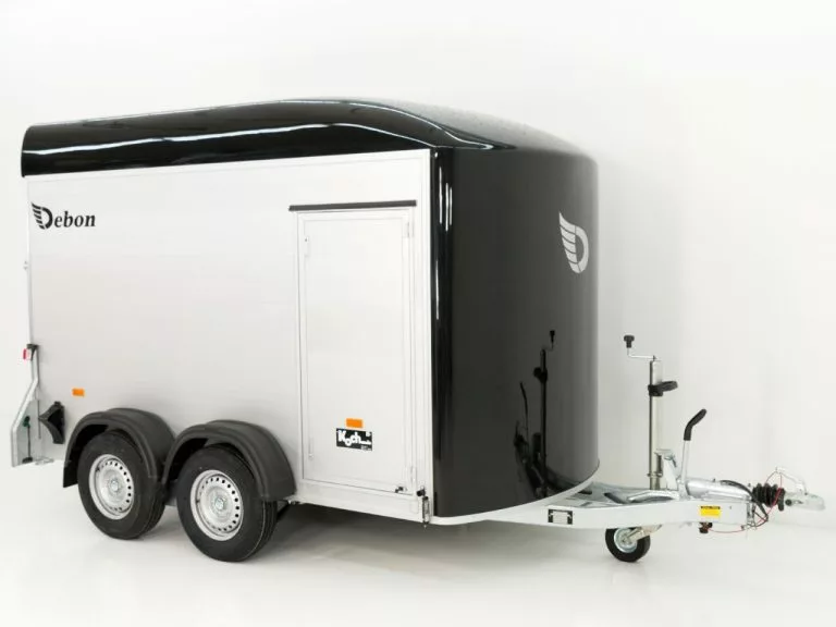 Debon Kofferanhänger Cargo H:200cm 2,0t|Alu|Polybug|Tür|schwarz – Bild 5