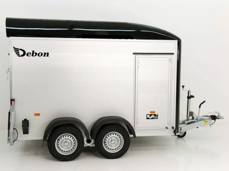 Debon Kofferanhänger Cargo H:200cm 2,0t|Alu|Polybug|Tür|schwarz – Bild 4
