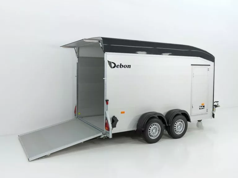 Debon Kofferanhänger Cargo H201 2,6t|Alu|Polybug|Tür|schwarz – Bild 2