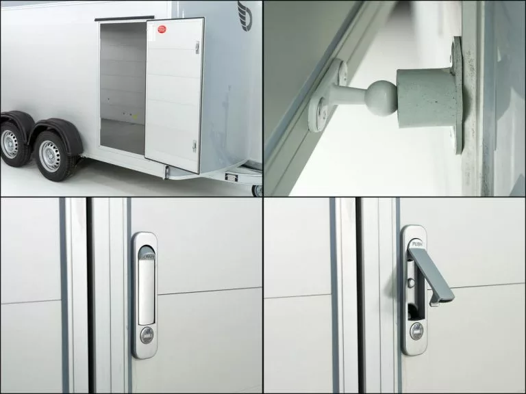 Debon Kofferanhänger Cargo H201 2,6t|Alu|Polybug|Tür|schwarz – Bild 5