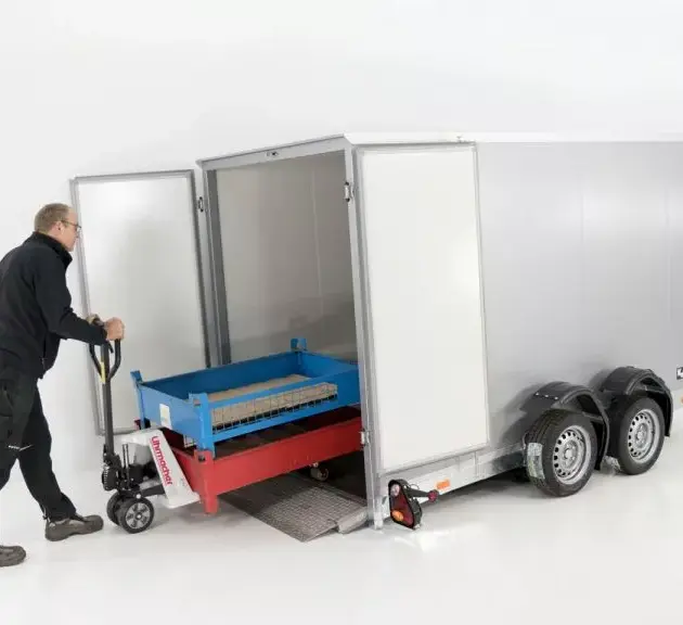 Vezeko Koffer-Absenkanhänger  Höhe:210cm 2,7t|weiß