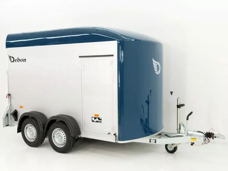 Debon Kofferanhänger Cargo H:200cm 2,0t|Alu|Polybug|Tür|blau – Bild 4