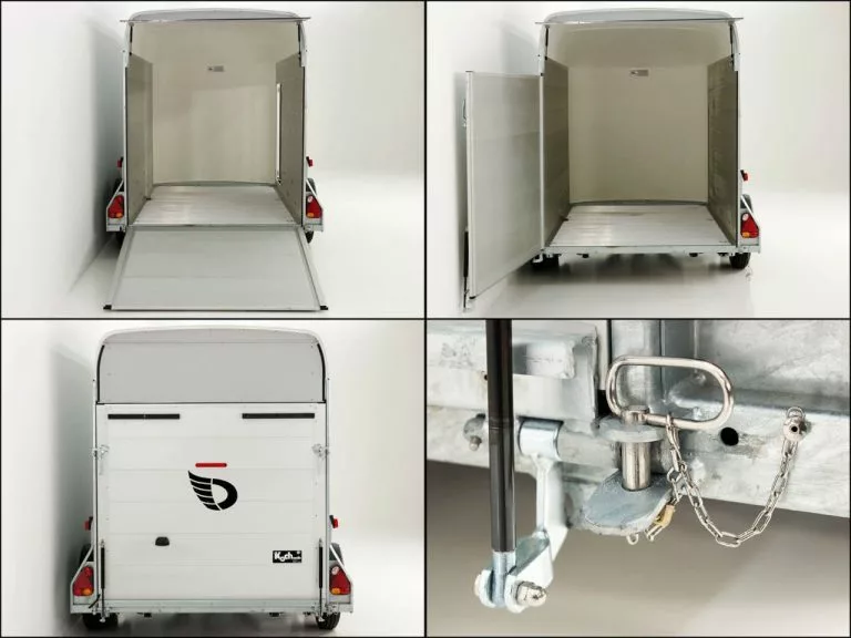 Debon Kofferanhänger Cargo H:200cm 2,0t|Alu|Polybug|Tür|schwarz – Bild 10