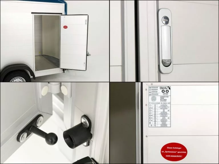 Debon Kofferanhänger Cargo H:200cm 2,0t|Alu|Polybug|Tür|schwarz – Bild 12