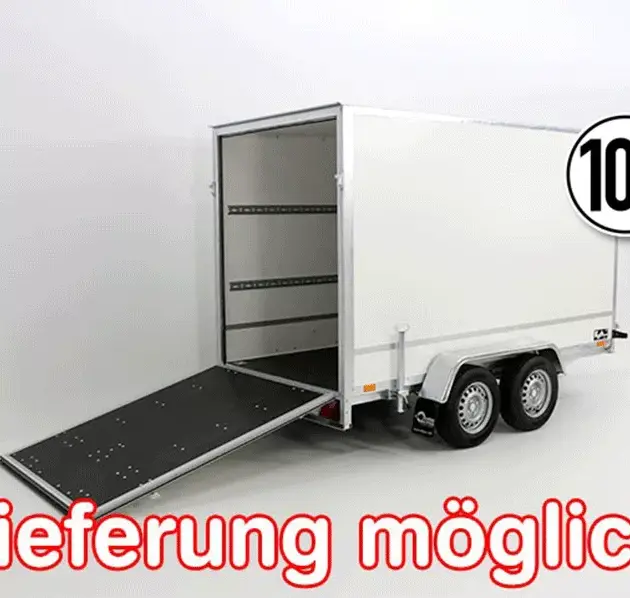 Kofferanhänger BK 146x304cm Höhe:180cm 2,7t|Rampe
