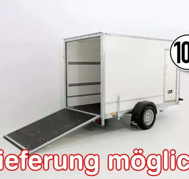 Kofferanhänger BK 146x304cm Höhe:180cm 1,3t|Rampe|Tür