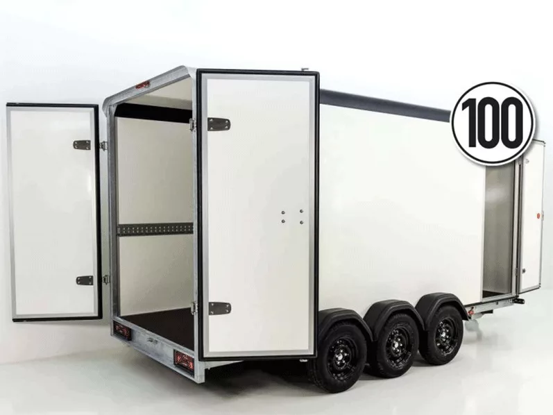 Henra Kofferanhänger Boxvan black H:220 3,5t |Tridem|Türe