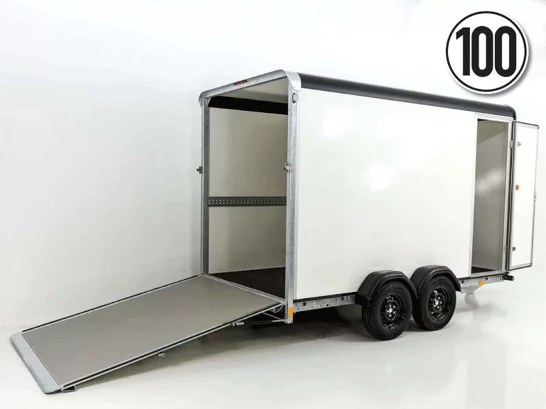 Henra Kofferanhänger Boxvan black H:220cm 3,5t|Rampe Türe