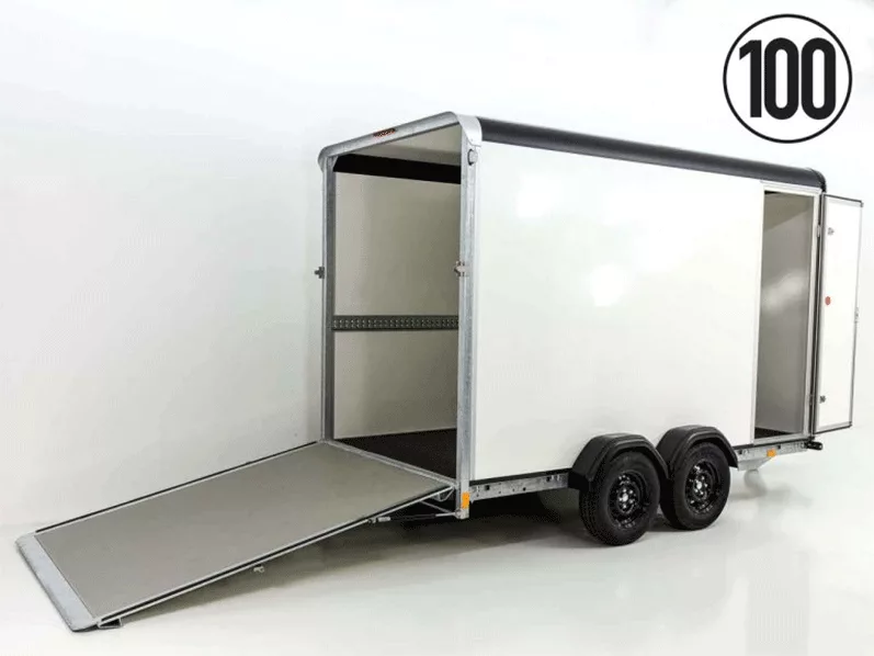 Henra Kofferanhänger Boxvan black H:190 2,7t|Rampe Türe