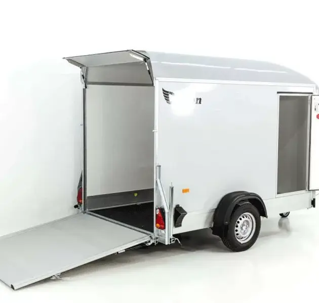 Debon Kofferanhänger C300 148x295cm H:190cm 1,3t| Polybug|Tür|grau