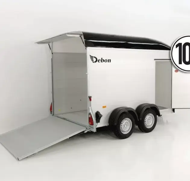Debon Kofferanhänger Cargo  H:200cm 2,6t|Alu|Polybug|Tür|schwarz