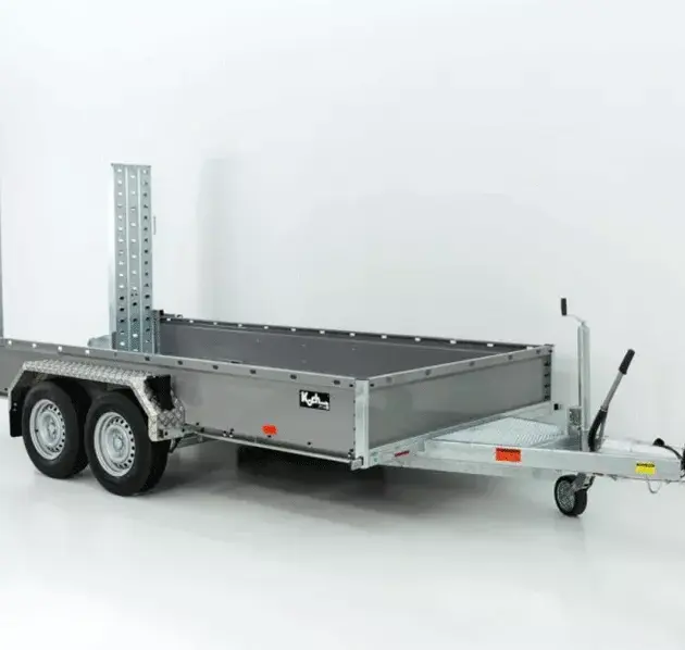 Vezeko Baumaschinenanhänger BA 190x390cm 3,5t|grau|Schwenk-Rampen|SB