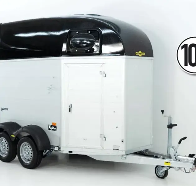 Humbaur Pferdeanhänger Equitos 2000| schwarz|Aluboden
