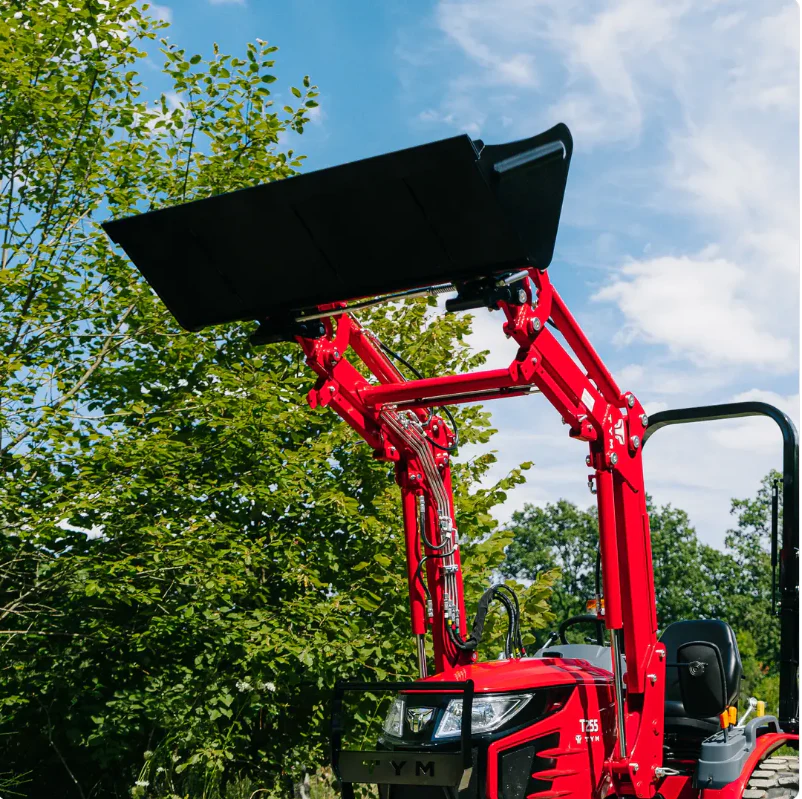 Tym Allrad-Kompakttraktor T255 mit Rasenbereifung, 153cm Zwischenachsmähwerk und Frontlader – Bild 4
