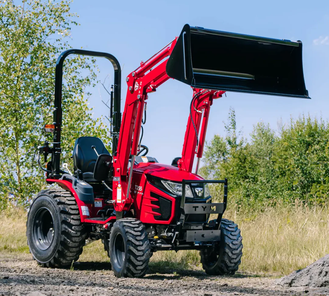 Tym Allrad-Kompakttraktor T255 mit Rasenbereifung und Frontlader – Modell 2025