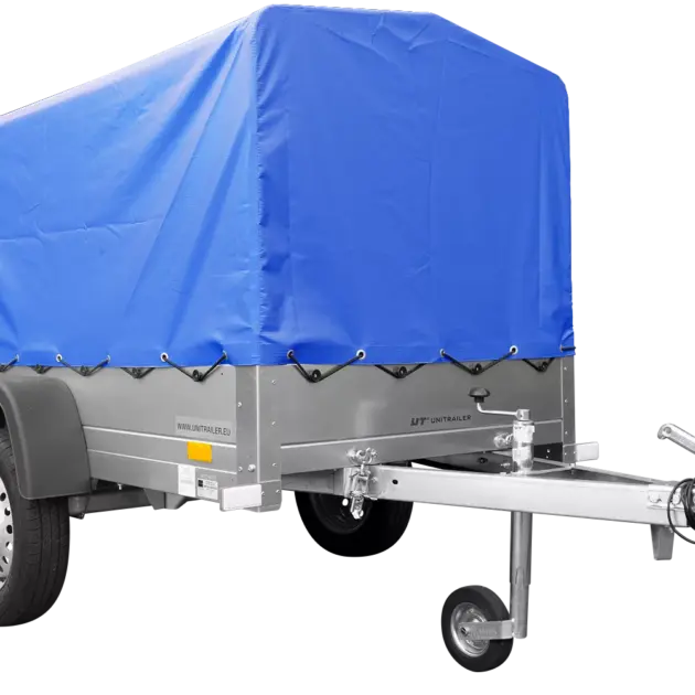 Anhänger mit Plane GARDEN TRAILER 201 KIPP [mit Stützrad, blauer Hochplane und Hochspriegel]