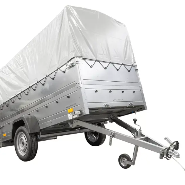 Kfz Anhänger mit Plane GARDEN TRAILER 264 KIPP [mit Stützrad, zusätzlichen Bordwänden, Hochplane und Hochspriegel]