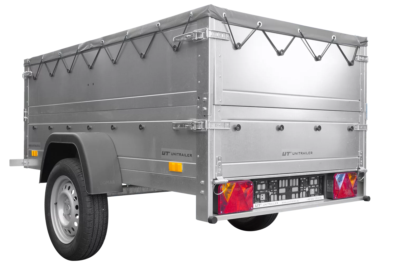 Kippbarer Pkw Anhänger GARDEN TRAILER 200 KIPP mit zusätzlichen Bordwänden, Stützrad und Flachplane – Bild 7