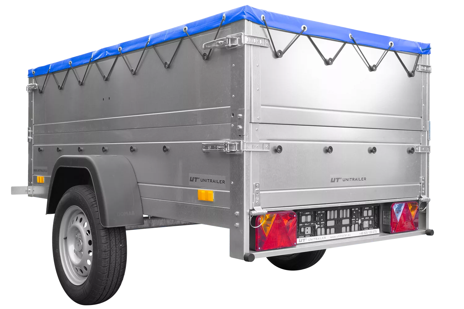 Kippbarer Pkw Anhänger GARDEN TRAILER 200 KIPP mit zusätzlichen Bordwänden, Stützrad und Flachplane – Bild 4
