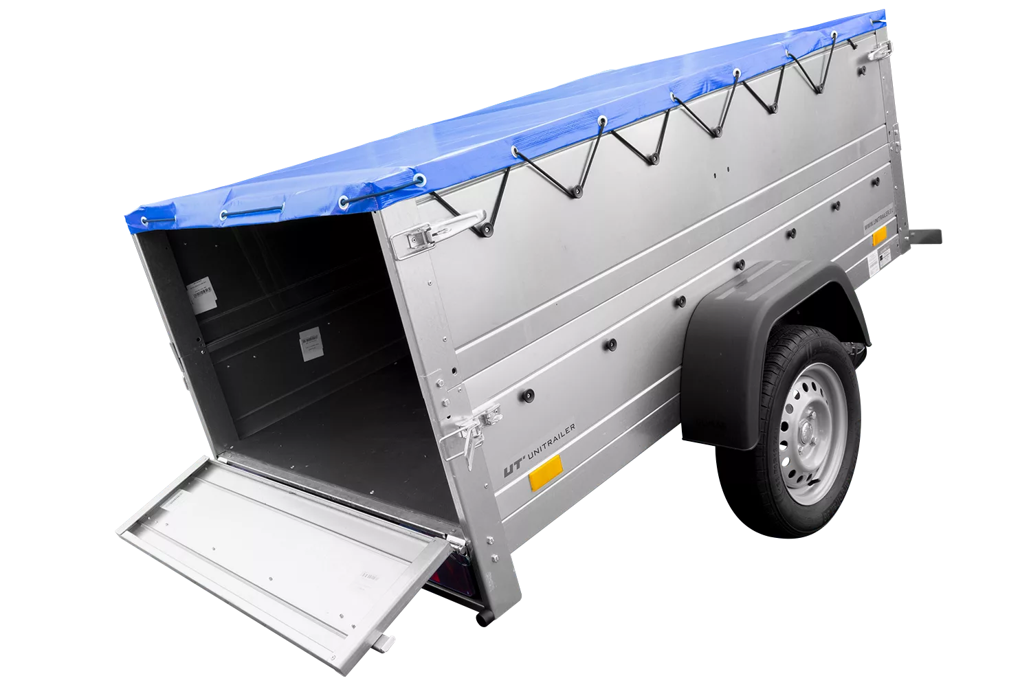 Kippbarer Pkw Anhänger GARDEN TRAILER 200 KIPP mit zusätzlichen Bordwänden, Stützrad und Flachplane – Bild 5