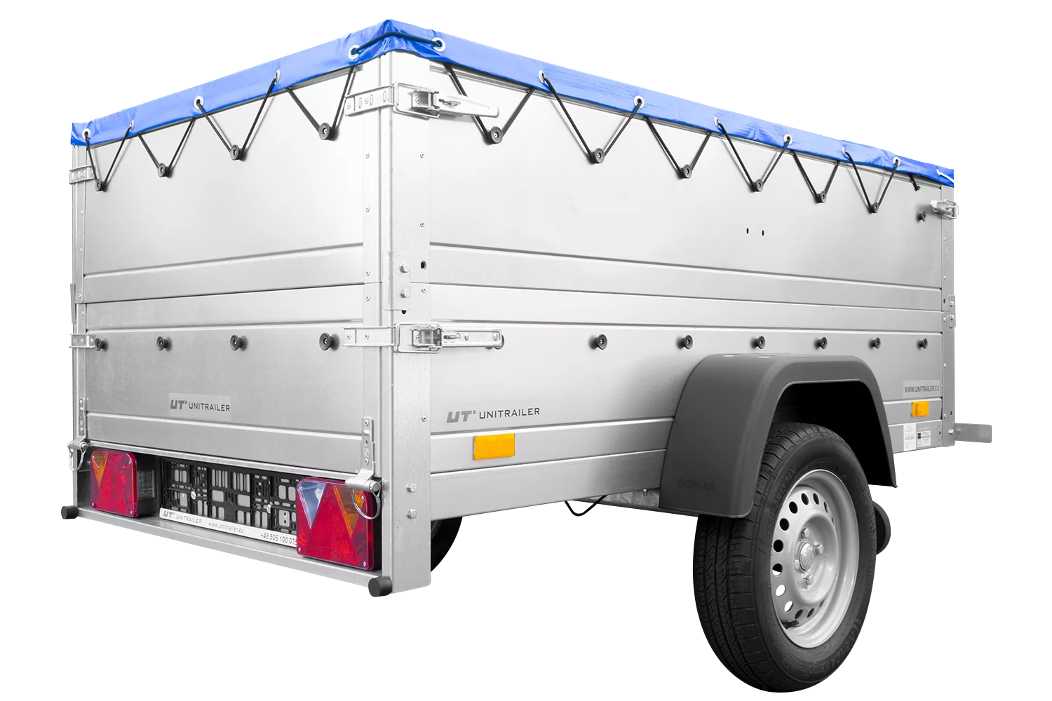 Kippbarer Pkw Anhänger GARDEN TRAILER 200 KIPP mit zusätzlichen Bordwänden, Stützrad und Flachplane – Bild 6