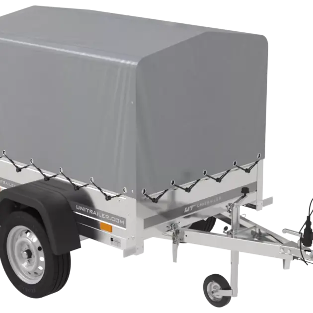 Kipper Anhänger 750 kg Garden Trailer 150 KIPP 150×106 cm [mit Hochplane, Hochspriegel und Stützrad]