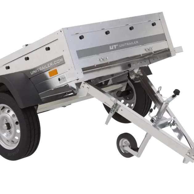 Kleinanhänger für Pkw Garden Trailer 150 KIPP 150×106 cm 750 kg [mit Flachplane, Planenträgern, Stützrad]