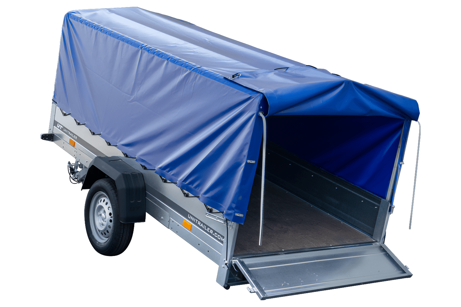 Langer PKW-Anhänger GARDEN TRAILER 264 KIPP mit Hochplane, Spriegel und Stützrad – Bild 6
