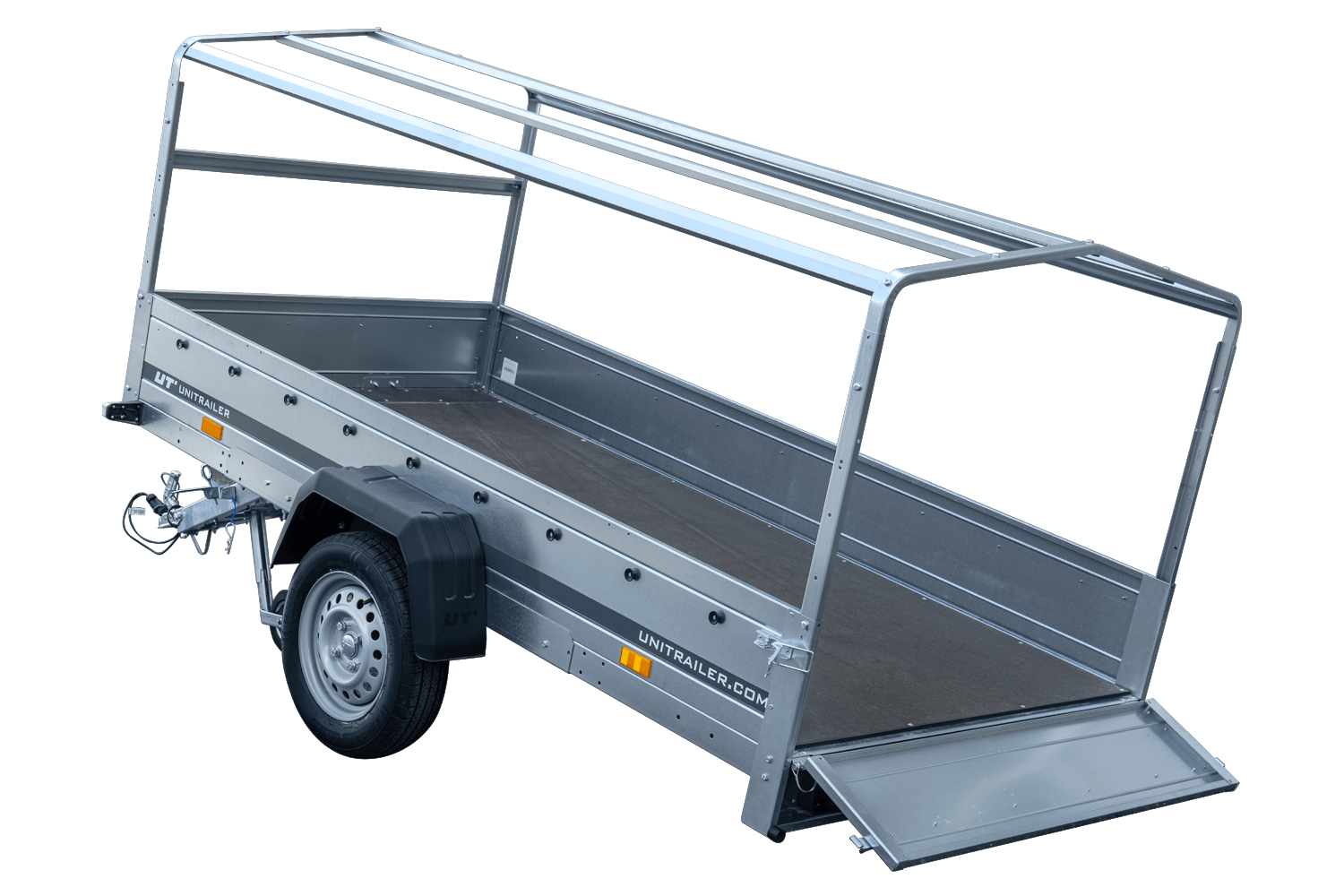 Langer PKW-Anhänger GARDEN TRAILER 264 KIPP mit Hochplane, Spriegel und Stützrad – Bild 7