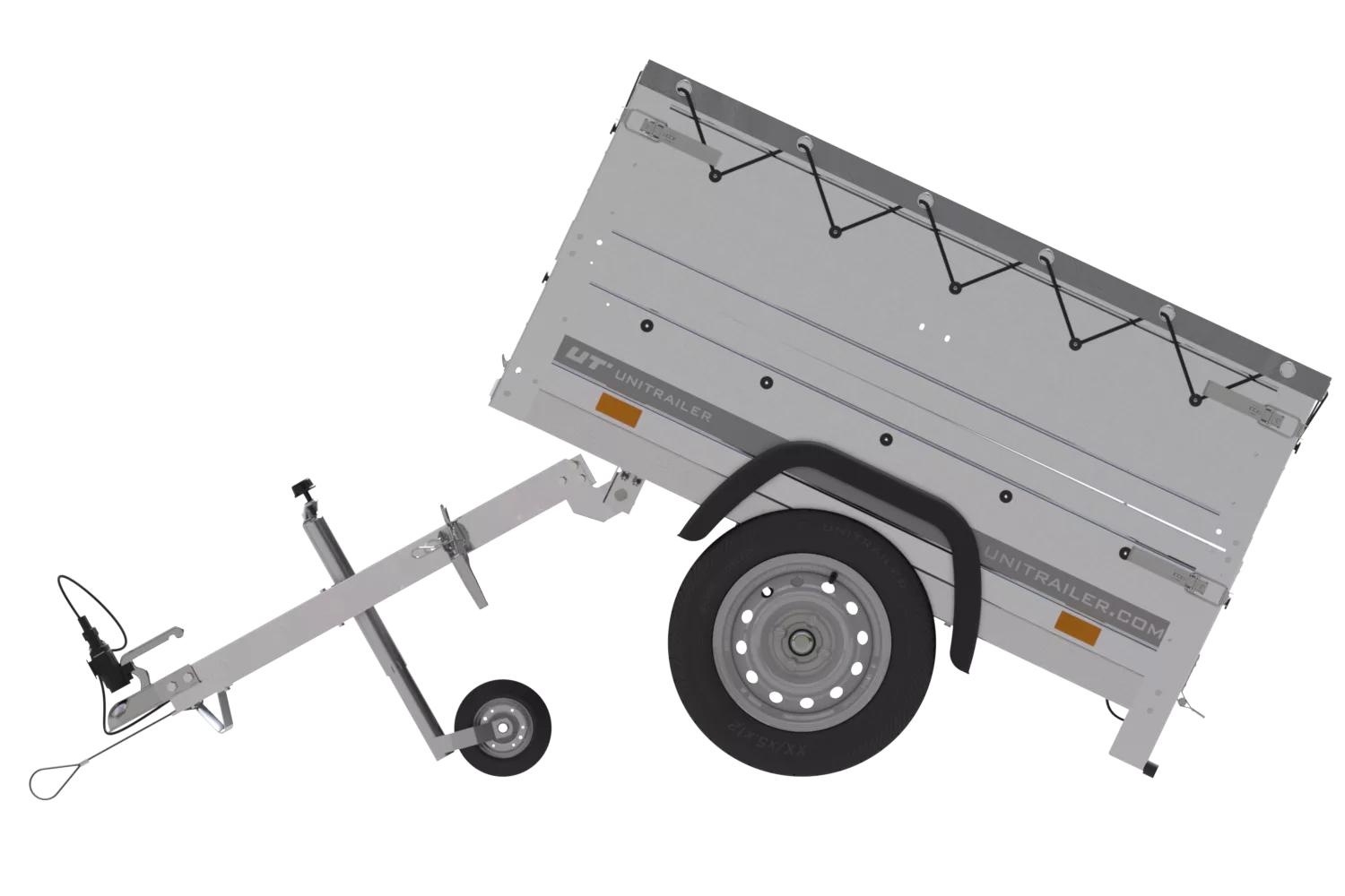 Neu Anhänger GARDEN TRAILER 150 KIPP mit zusätzlichen Bordwänden, Stützrad und Flachplane – Bild 3