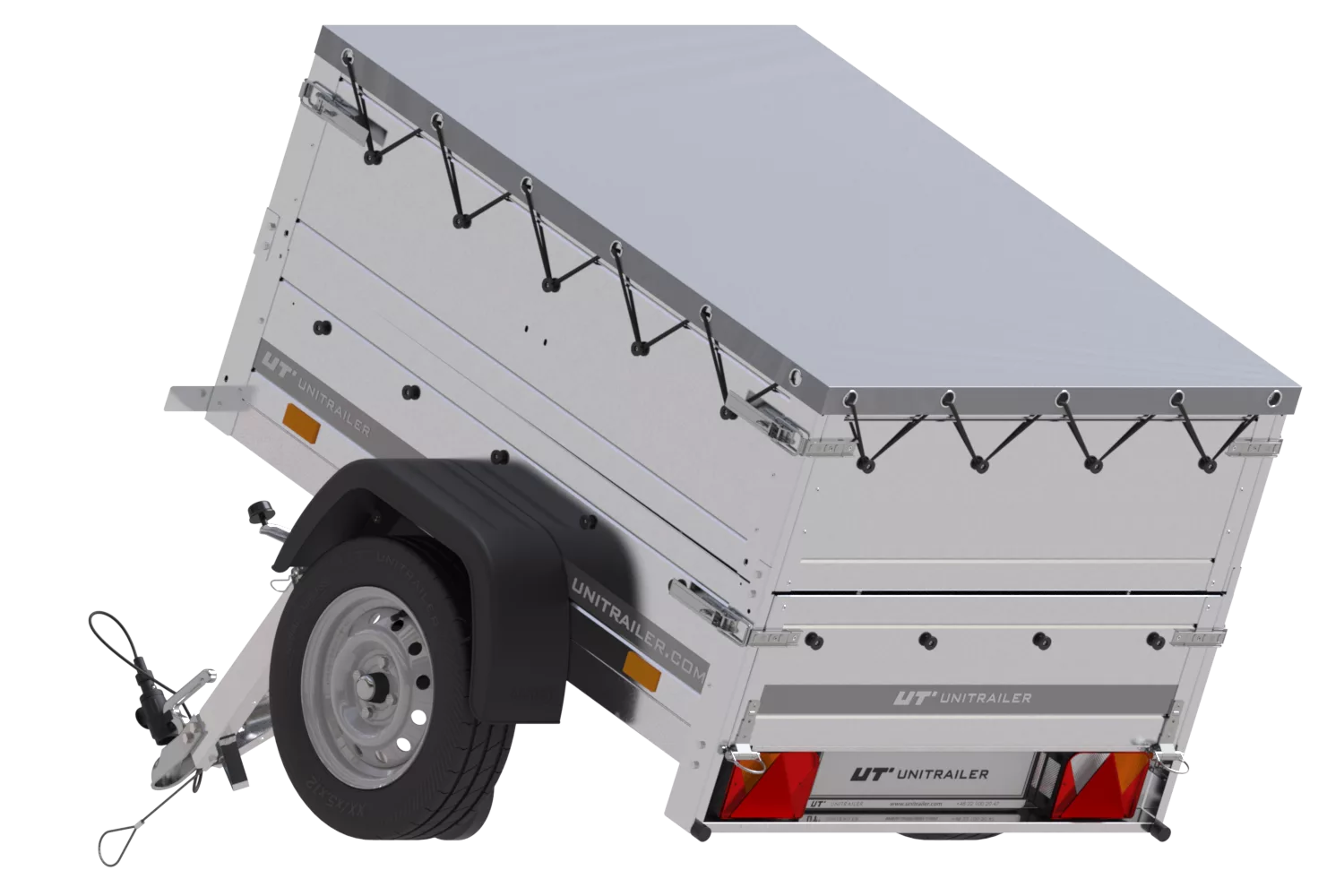 Neu Anhänger GARDEN TRAILER 150 KIPP mit zusätzlichen Bordwänden, Stützrad und Flachplane – Bild 4