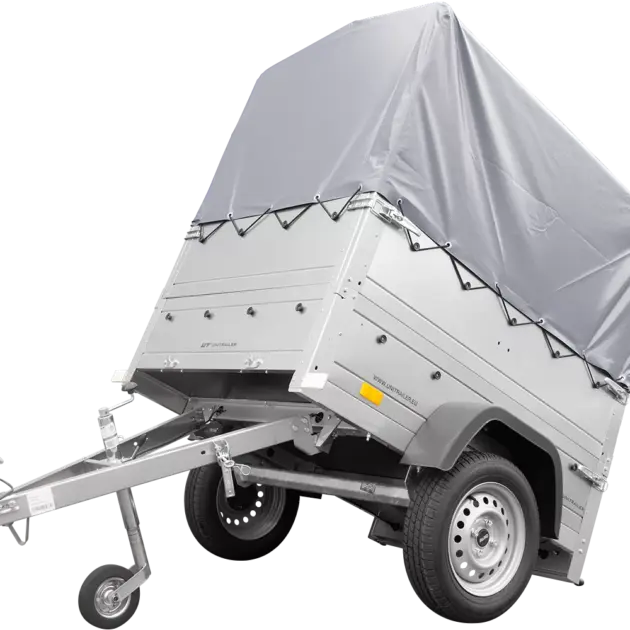 Neuanhänger Kipper ungebremst GARDEN TRAILER 150 KIPP mit zusätzlichen Bordwänden, Stützrad, Hochplane und Hochspriegel