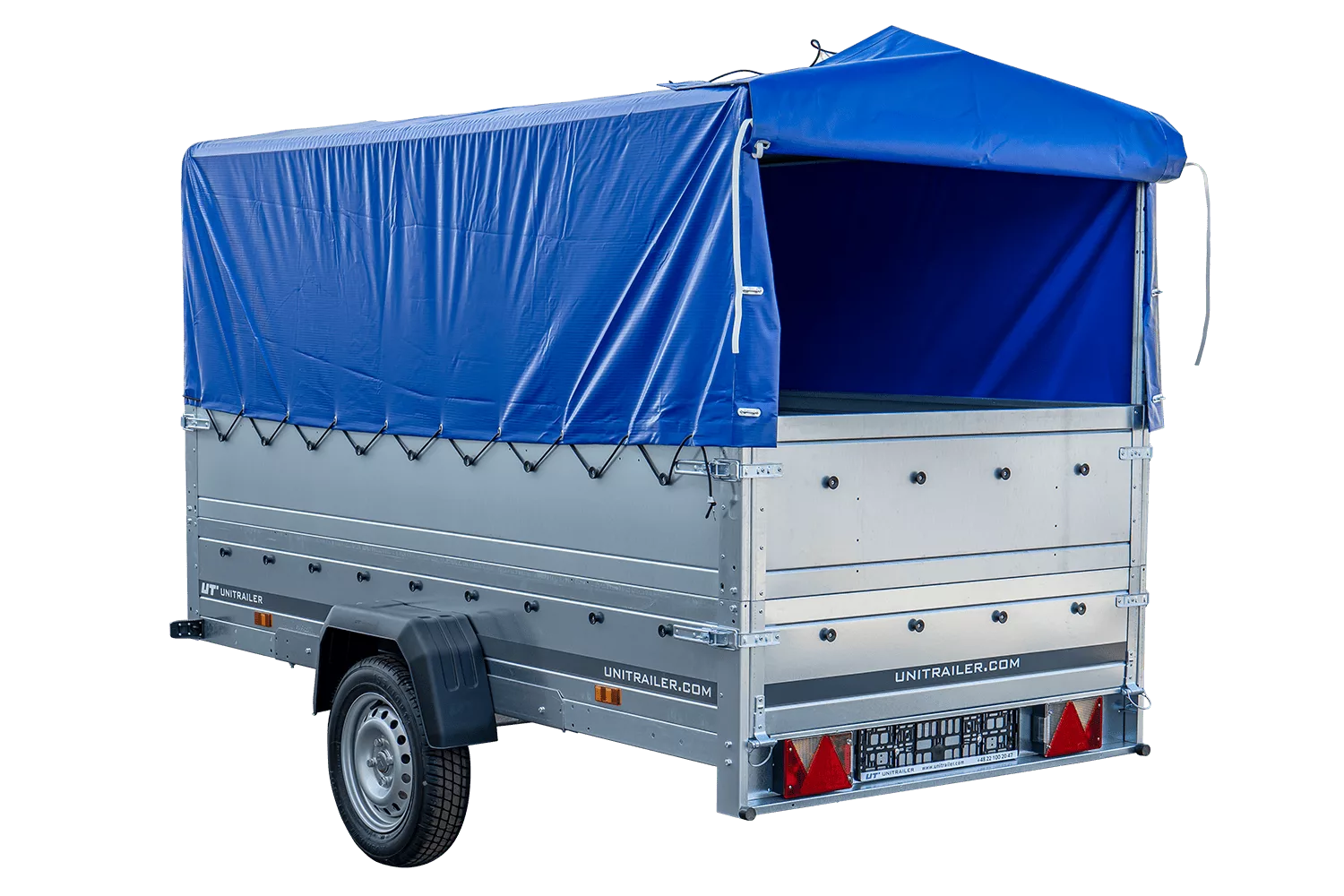 Pkw Anhänger GARDEN TRAILER 264 KIPP mit Stützrad, zusätzlichen Bordwänden, Hochplane und Hochspriegel – Bild 6