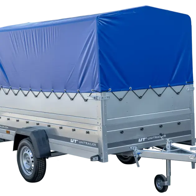 Pkw Anhänger GARDEN TRAILER 264 KIPP mit Stützrad, zusätzlichen Bordwänden, Hochplane und Hochspriegel