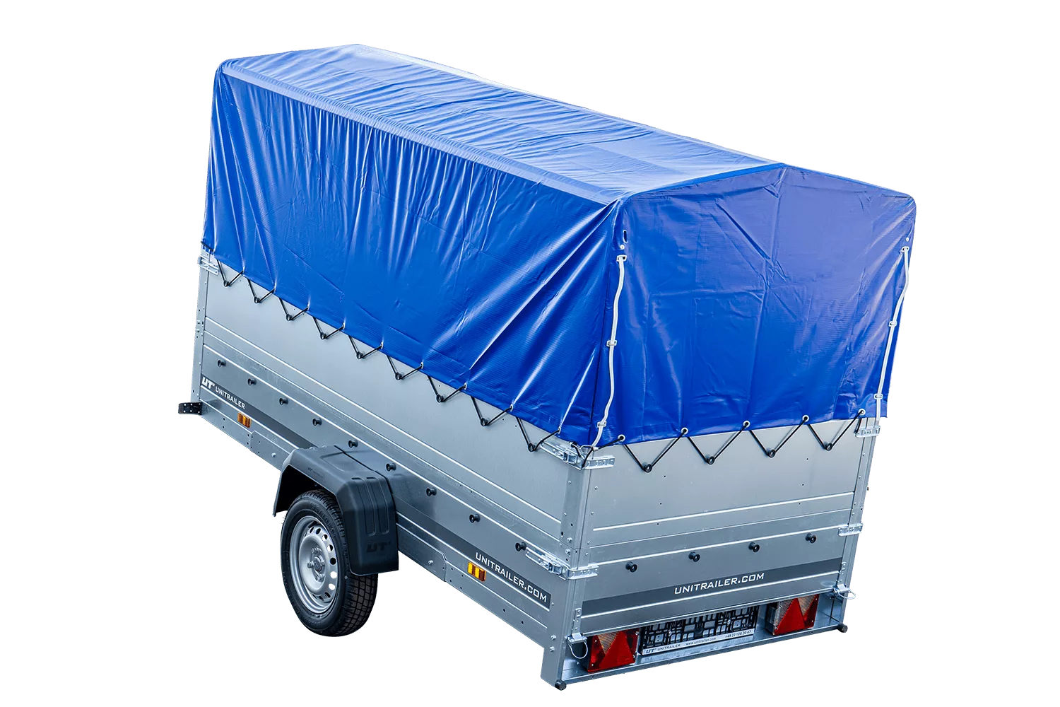 Pkw Anhänger GARDEN TRAILER 264 KIPP mit Stützrad, zusätzlichen Bordwänden, Hochplane und Hochspriegel – Bild 2
