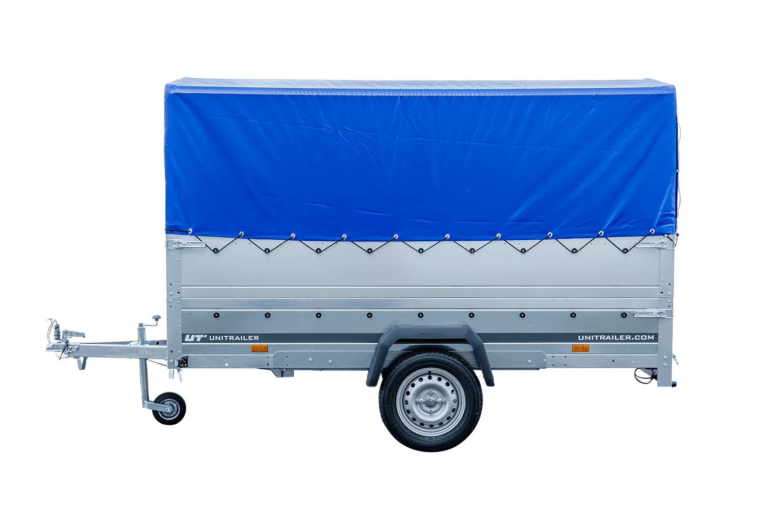 Pkw Anhänger GARDEN TRAILER 264 KIPP mit Stützrad, zusätzlichen Bordwänden, Hochplane und Hochspriegel – Bild 3