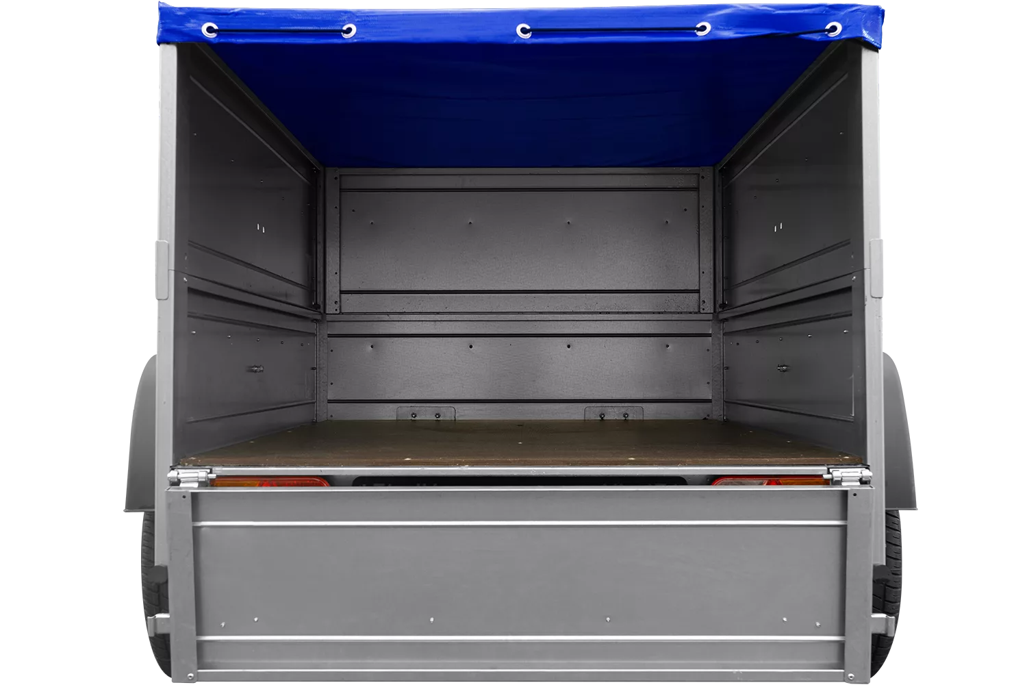 Pkw Anhänger Neu GARDEN TRAILER 150 KIPP mit zusätzlichen Bordwänden, Stützrad und blauer Flachplane – Bild 4