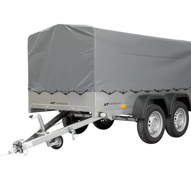 Garden Trailer 264/2 KIPP mit Stützrad, 80 cm und grauer Plane-Hochplane